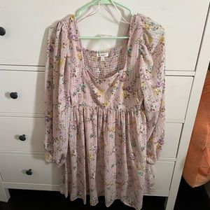 NWOT Blu Pepper Long Sleeve Floral Dress